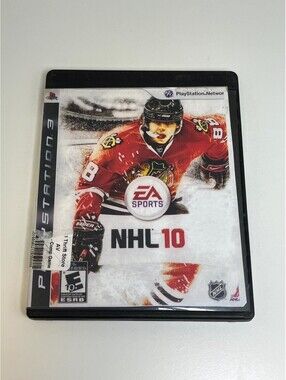 NHL 10 Sony PlayStation 3 PS3 Game EA Sports 2009 BLUS-30345 black cover artwork
